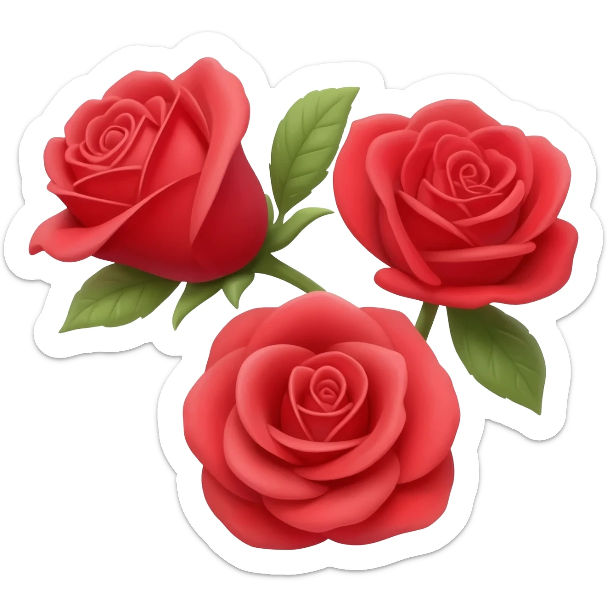 Roses red sticker