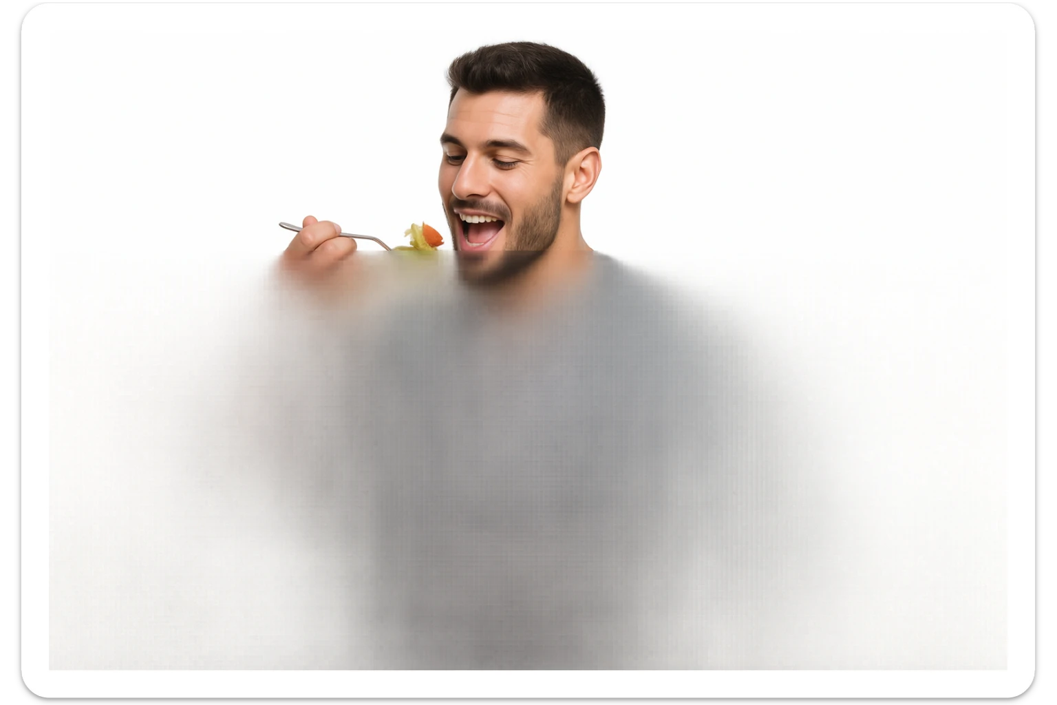 UOMO FITNESS CHE MANGIA INSALATA sticker