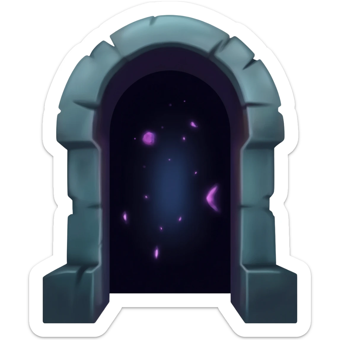 Shadow magical portal door sticker
