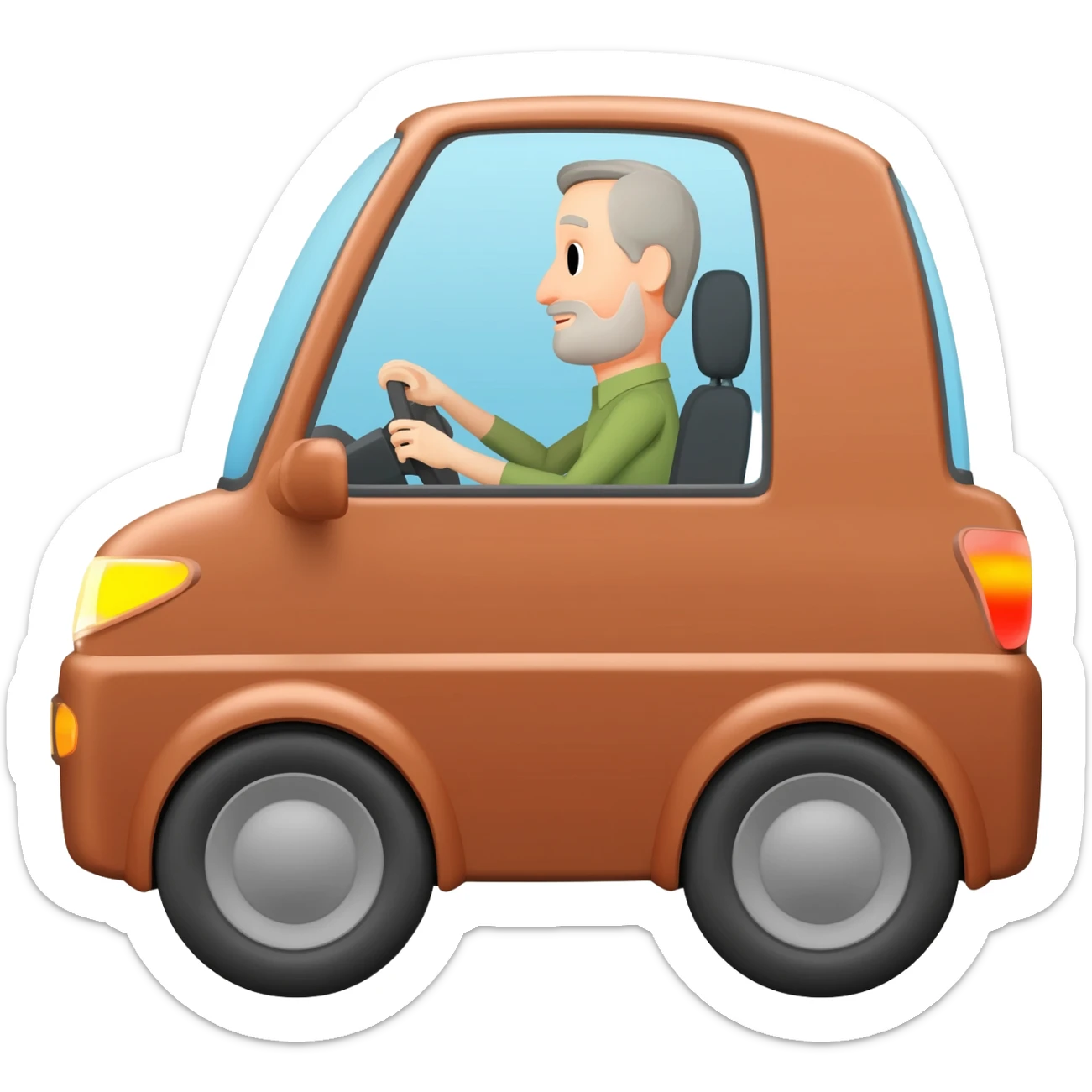 Dad drive a car sticker