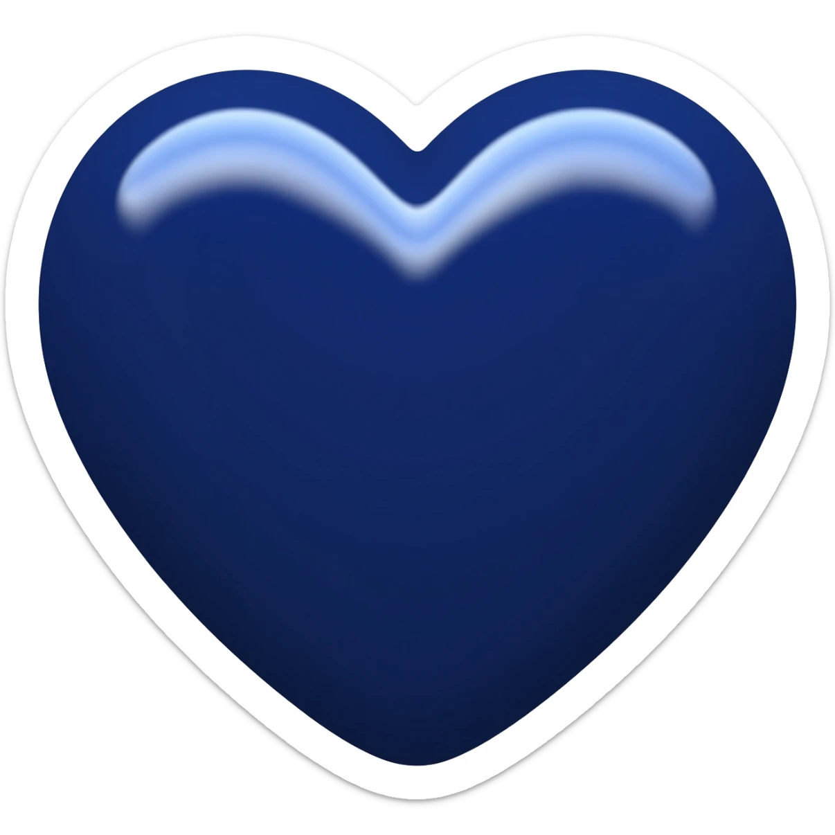 Navy blue heart sticker