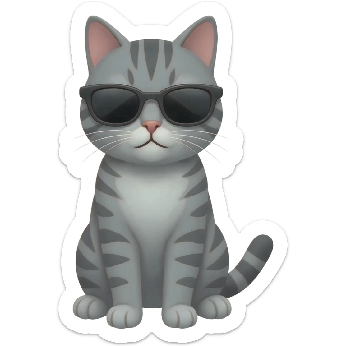 Cat wearing sunglasses sticker