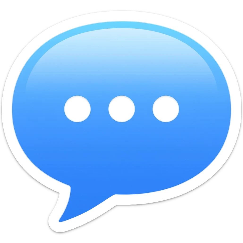 white facebook messenger sticker