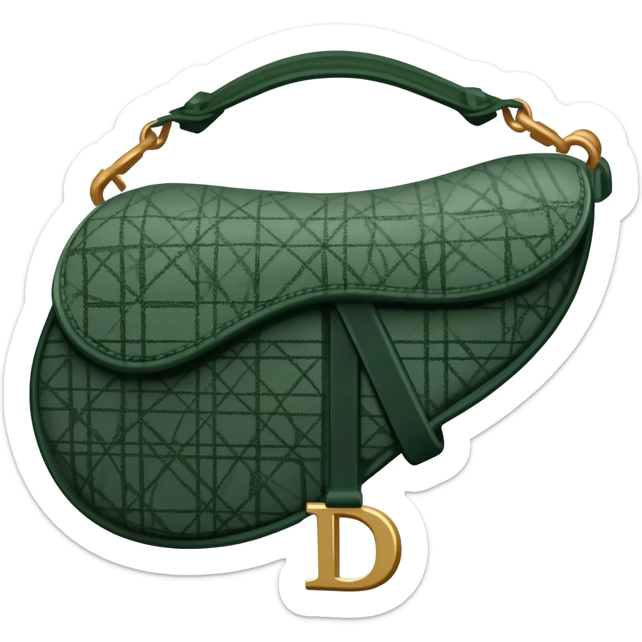 dark green dior saddle bag sticker