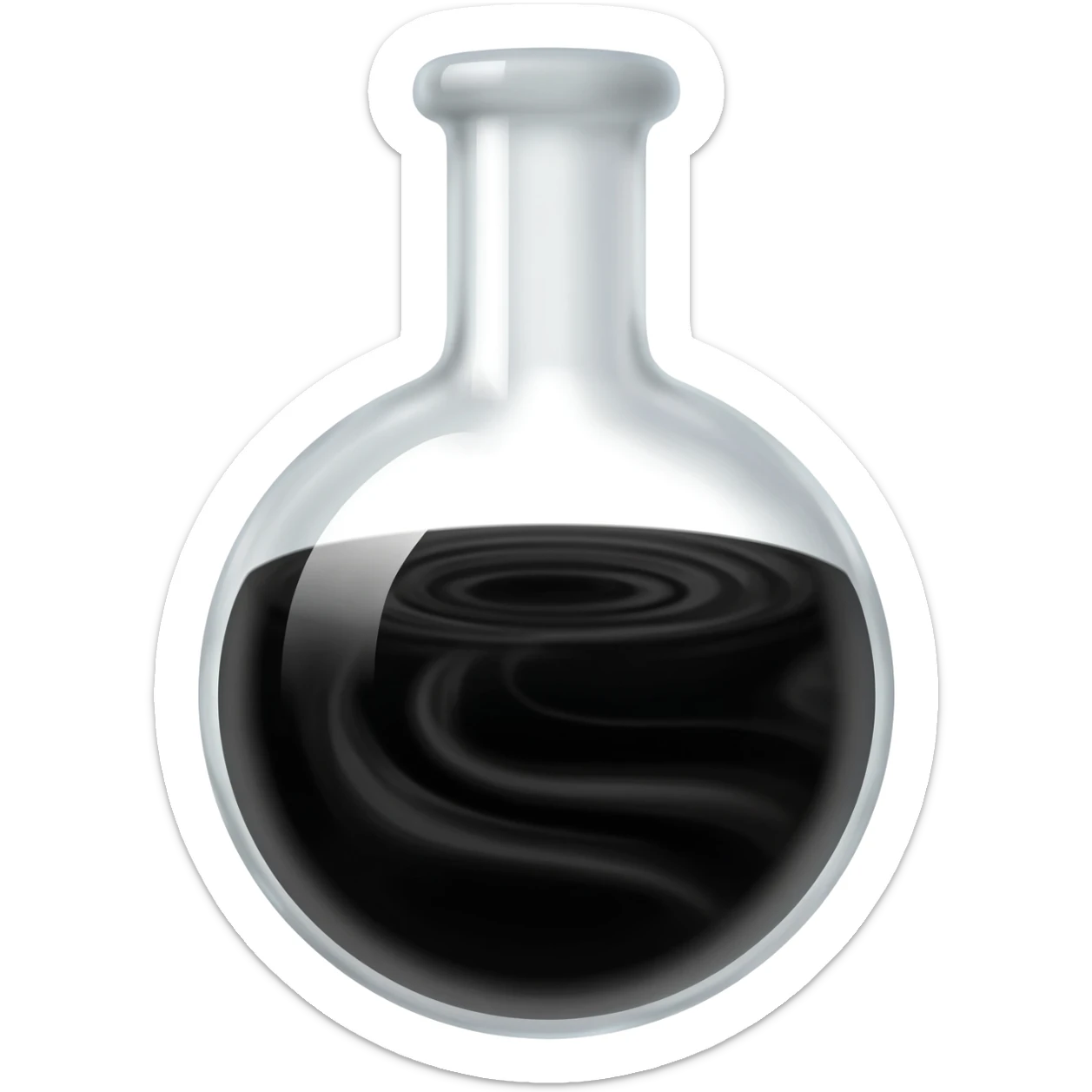 a black potion sticker