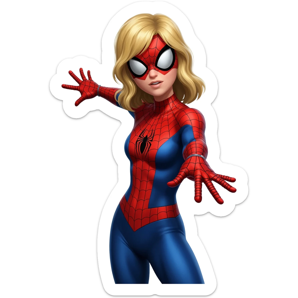 Sipiderman sarışın kadın sticker