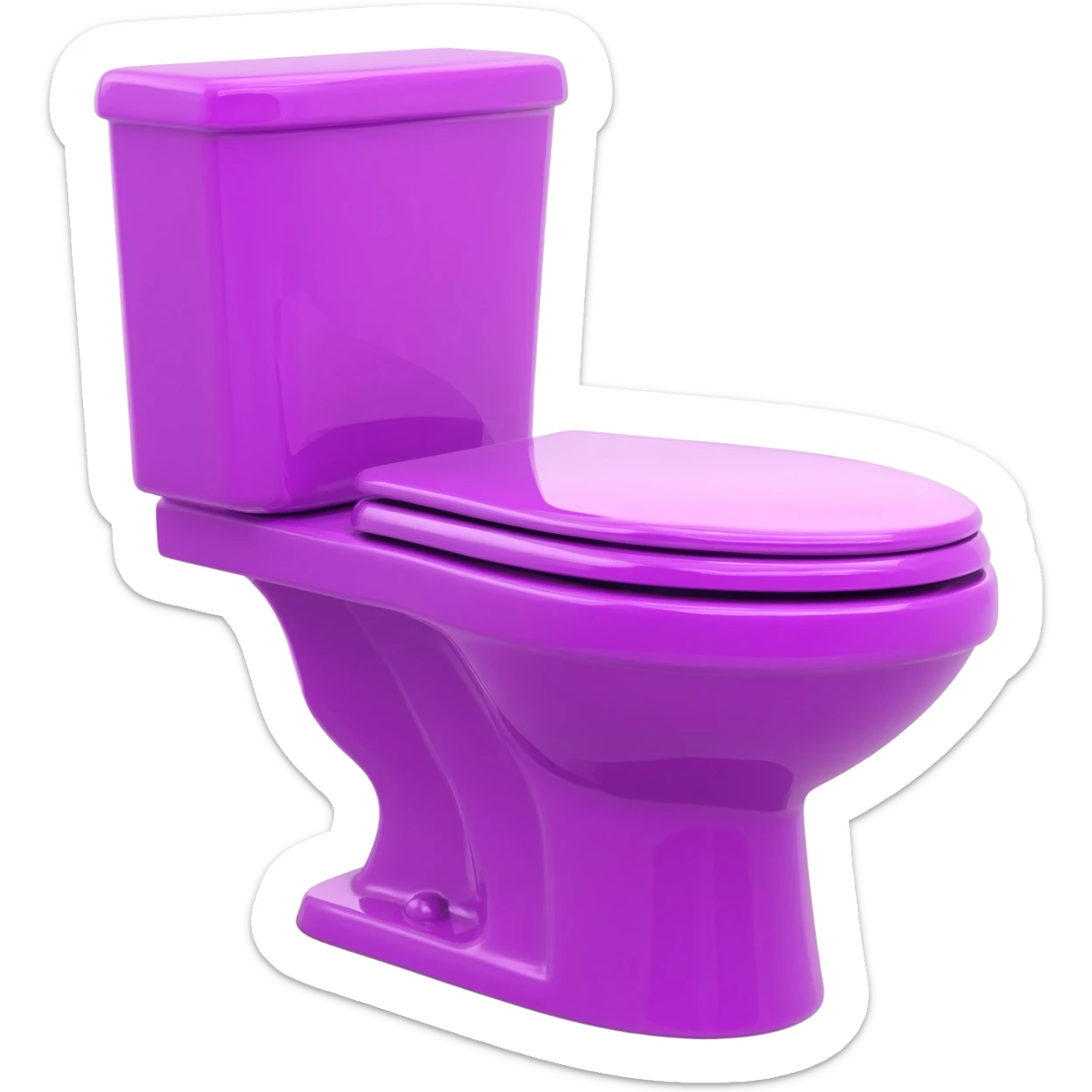 purple toilet sticker