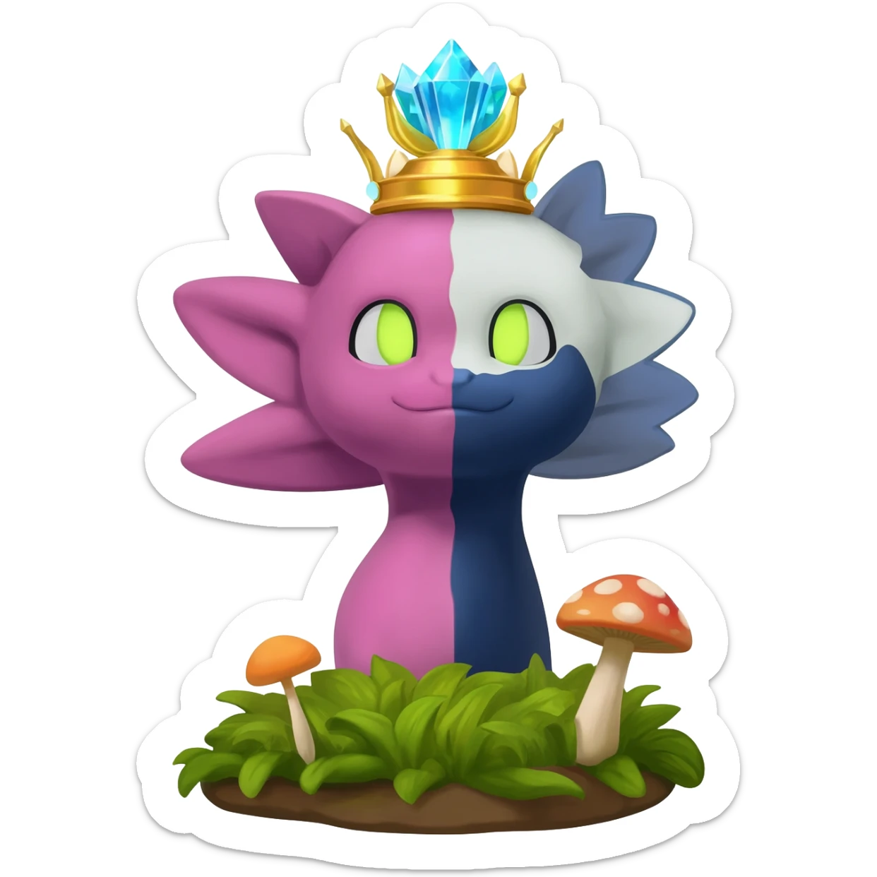 Diancie-Amaura-Aurorus-crystal-flower-Shirin-shroom-shrub-avatar-aesthetic-fusion sticker