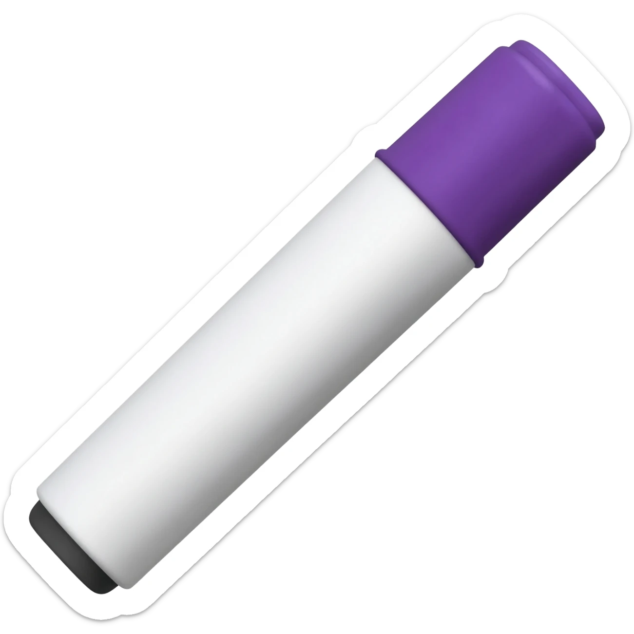 White marker with Purple marker cap sticker