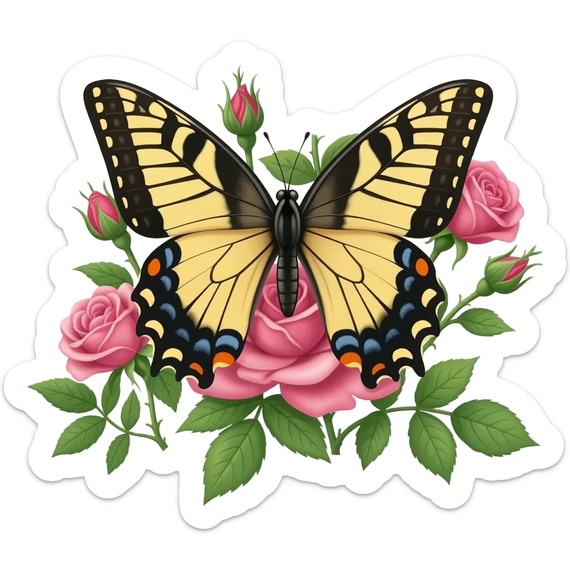 БАБОЧКА ИЗ РОЗ sticker