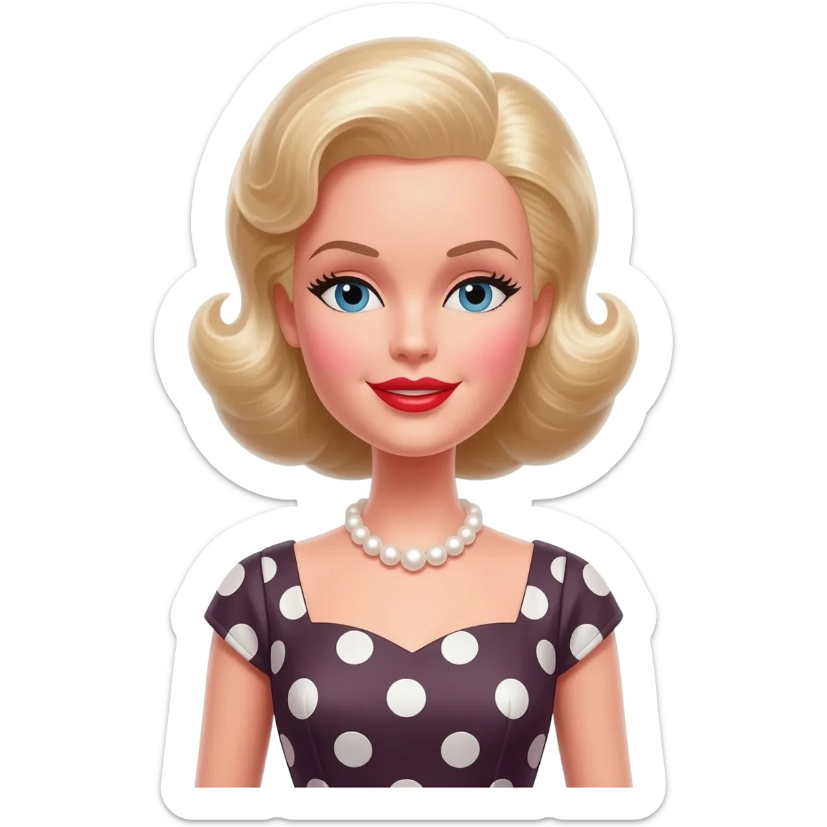 vintage Barbie Emoji sticker