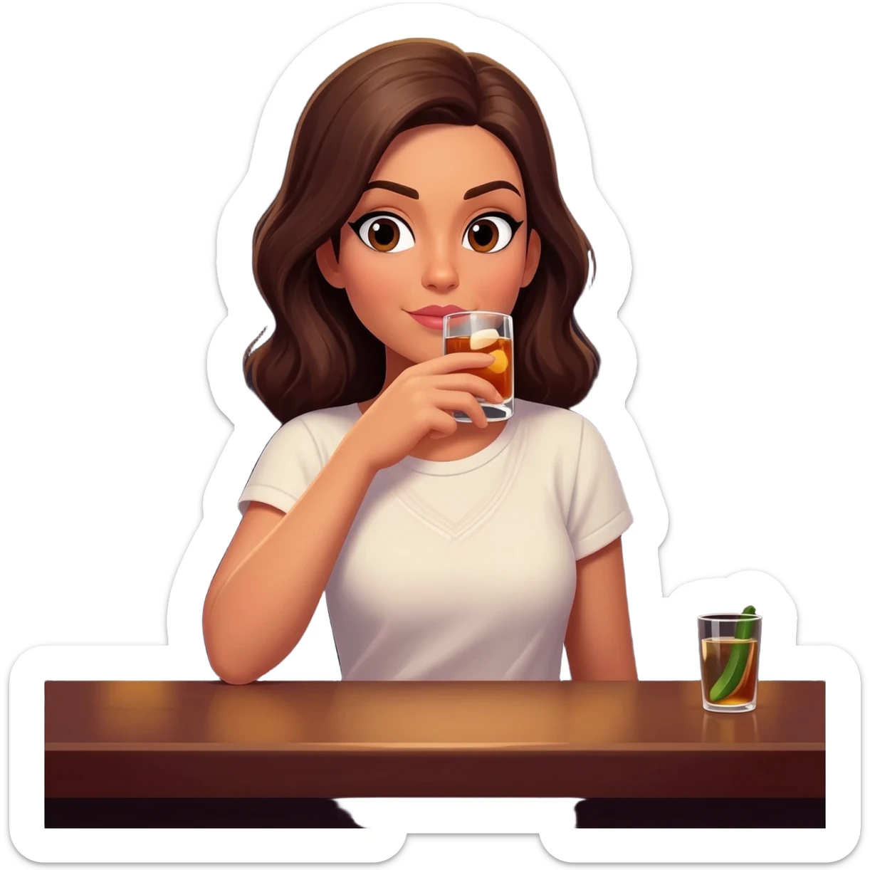 Gin Verkostung Frau sticker