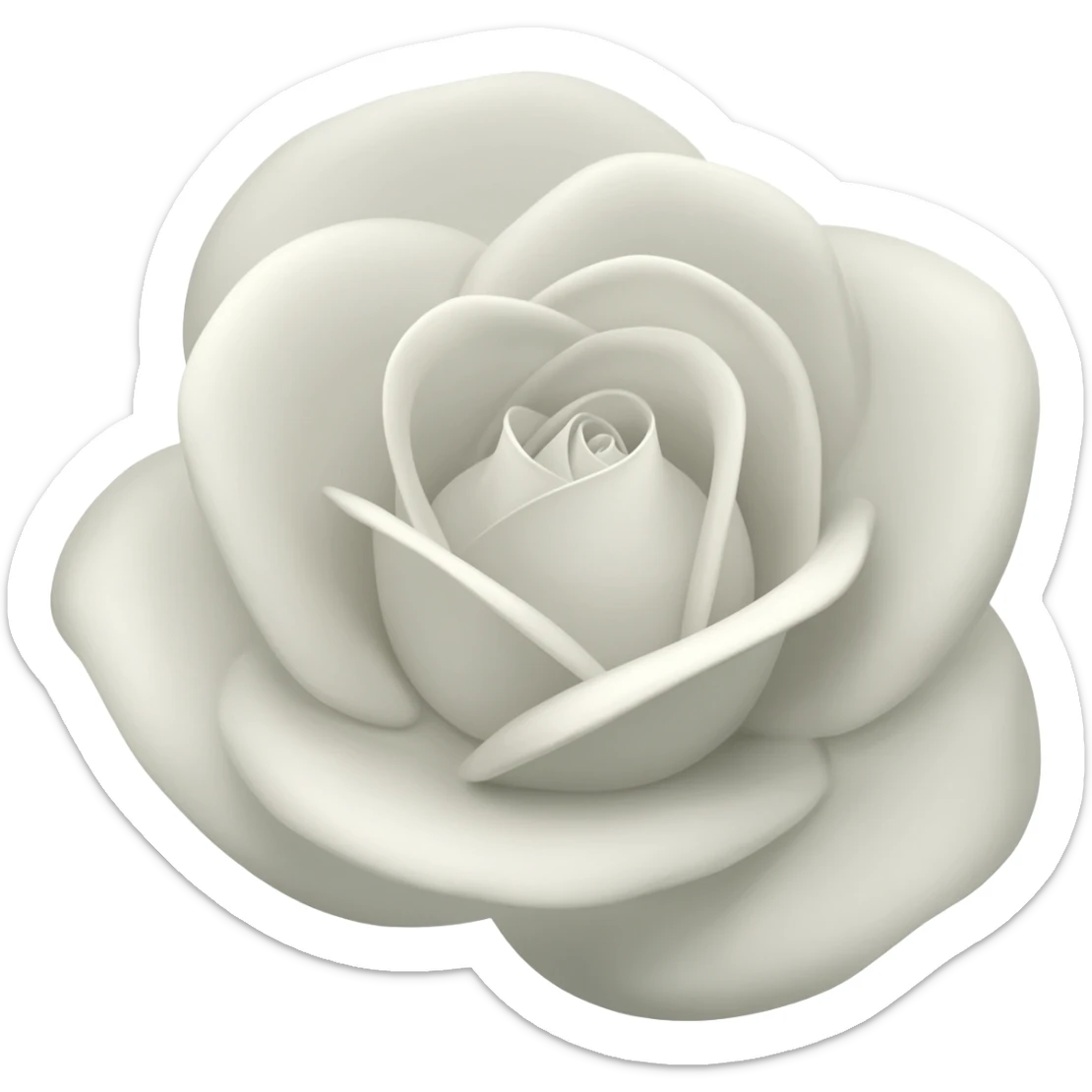 Beyaz gül sticker