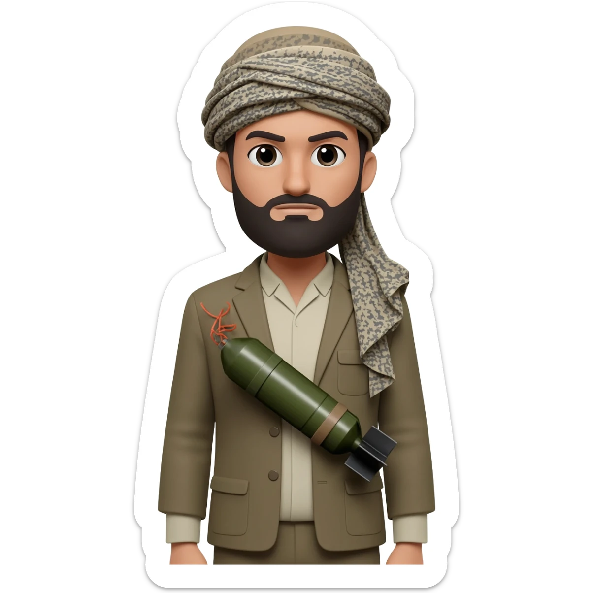 Taliban with a bomb straped to chest sticker