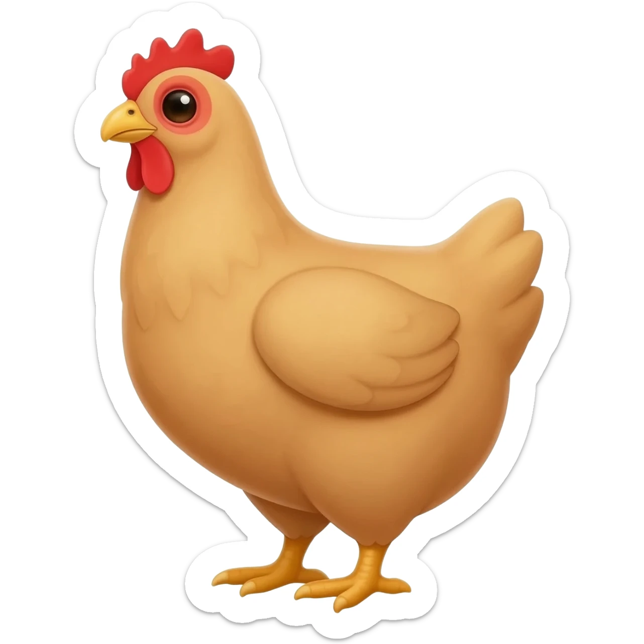 Chicken head full body  sticker