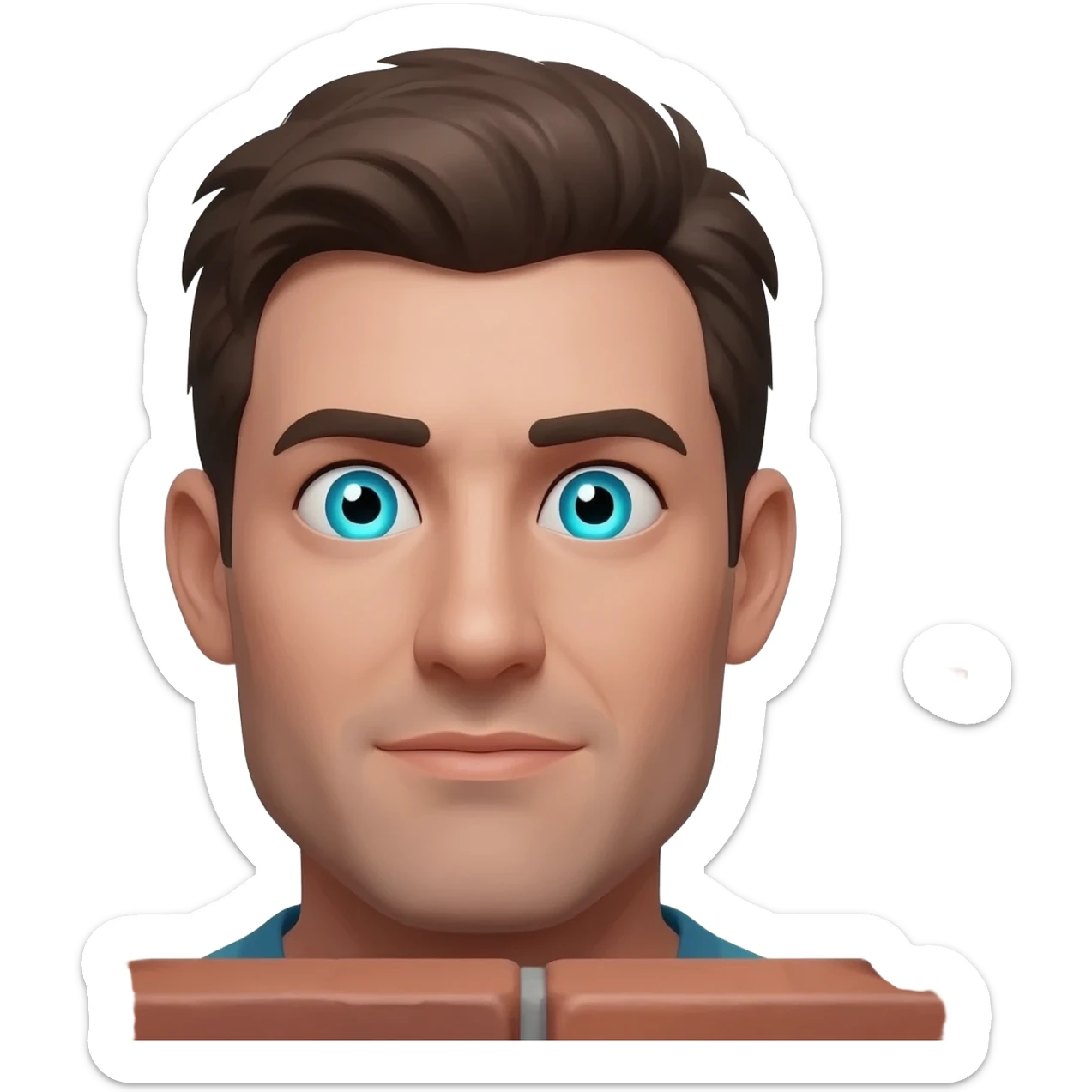 apple style emoji, man who can look thorugh walls sticker