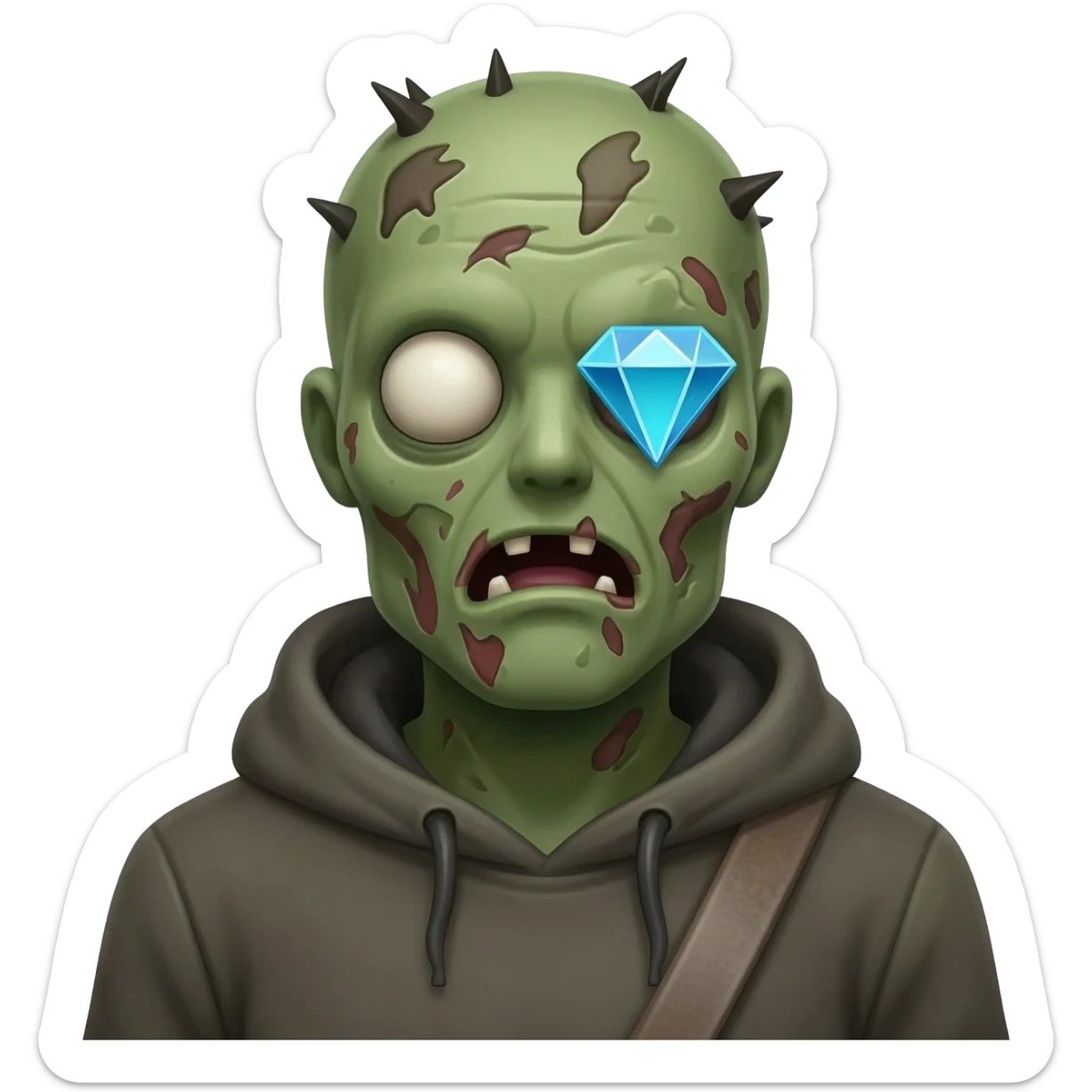 dayz zombie with twitch bits dimonds sticker