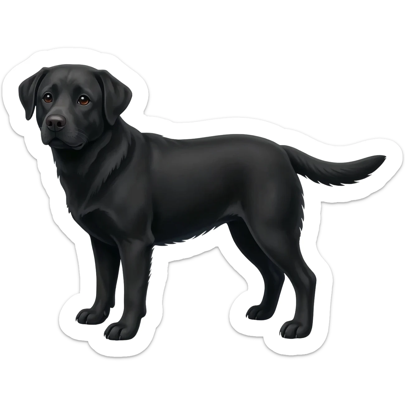 Black Labrador sticker