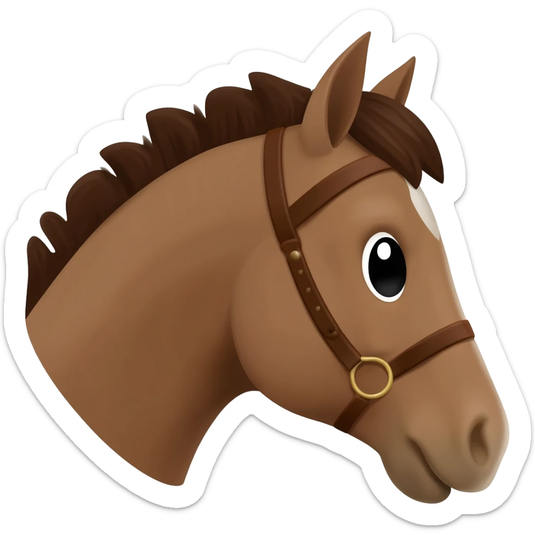 Focus only on the horses head, with blinders on it. sticker