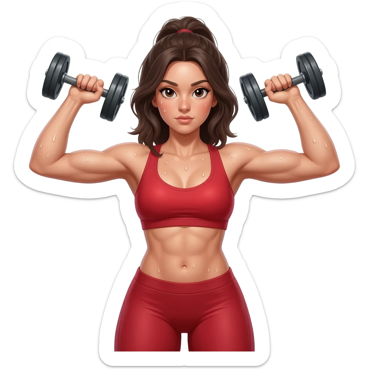 gym girl sticker