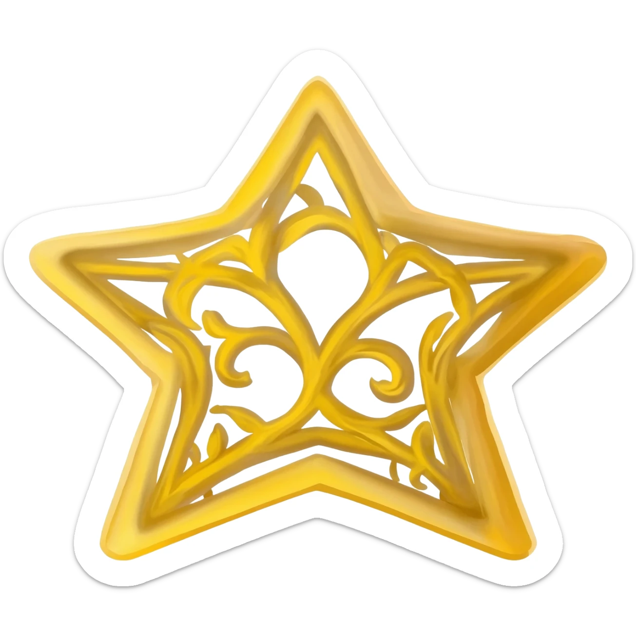 37. tiny gold star crown sticker