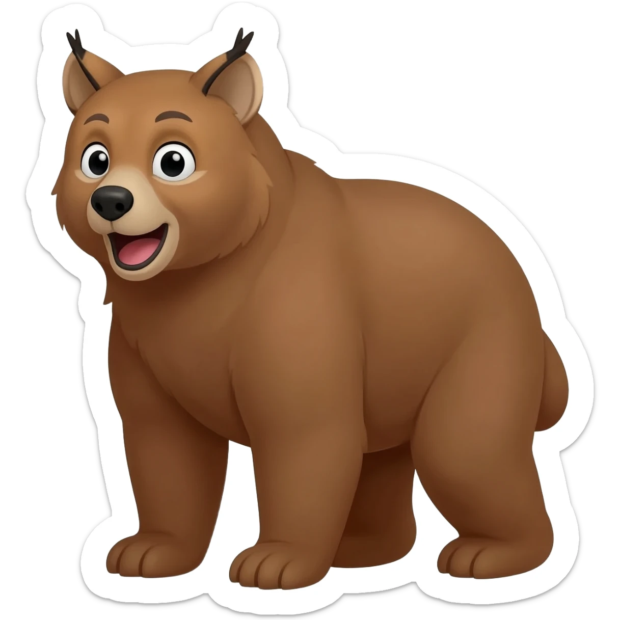 Bear kills lynx sticker