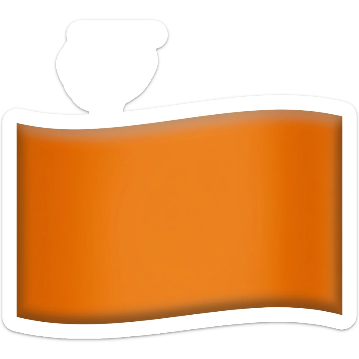 Orange flag sticker