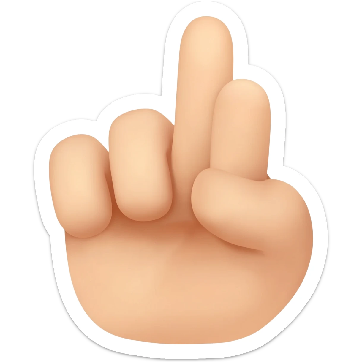 🖕🫰 fondi queste facendo in modo che la stessa mano esegua sia la prima che la seconda mossa (la seconda con dita diverse dall'emoji originale come l'anulare e il migliolo) sticker