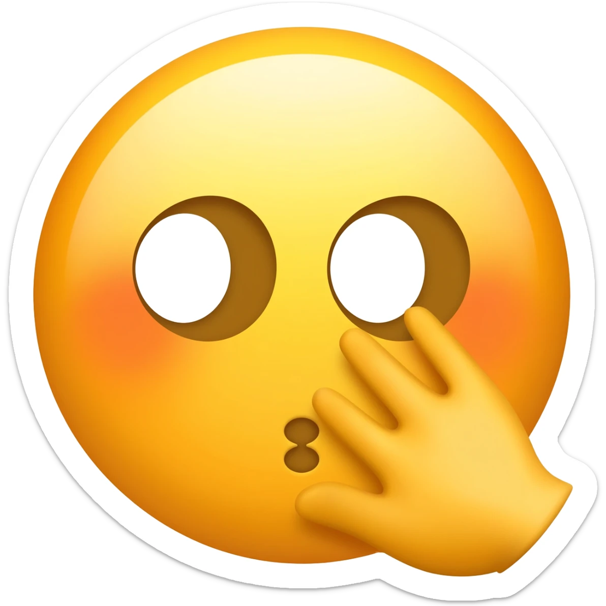 emoji boztesando mano en la boca sticker