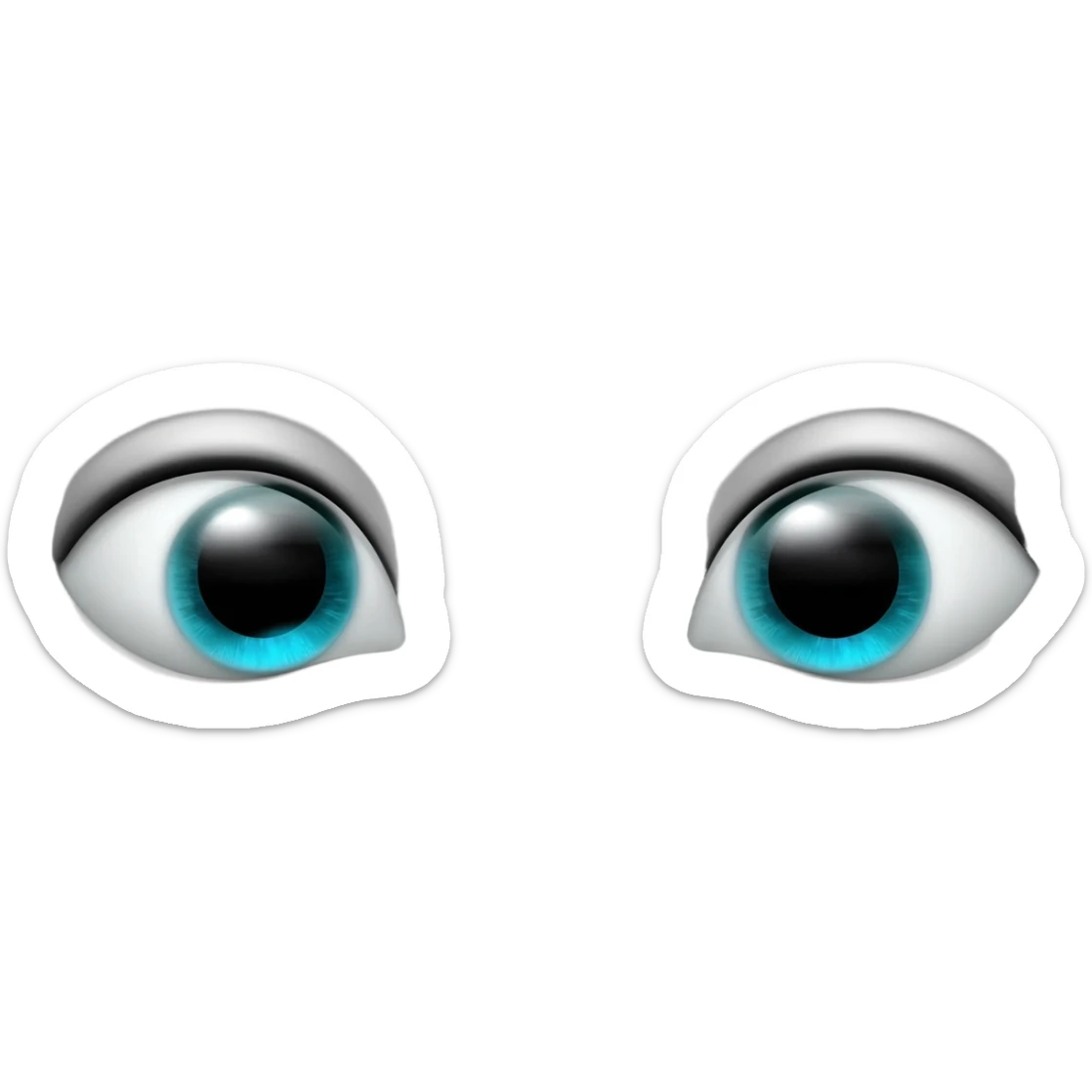 Crea un emoji de ojos viendo sticker