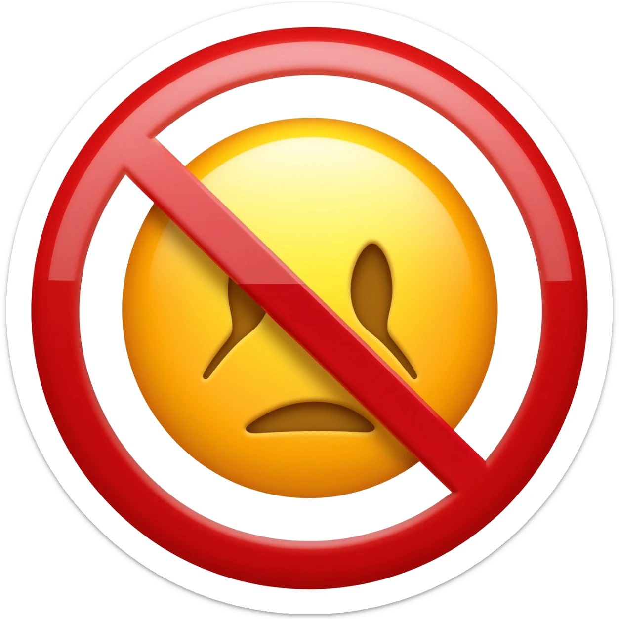 CREA UN EMOJI DE PROHIBIDO sticker