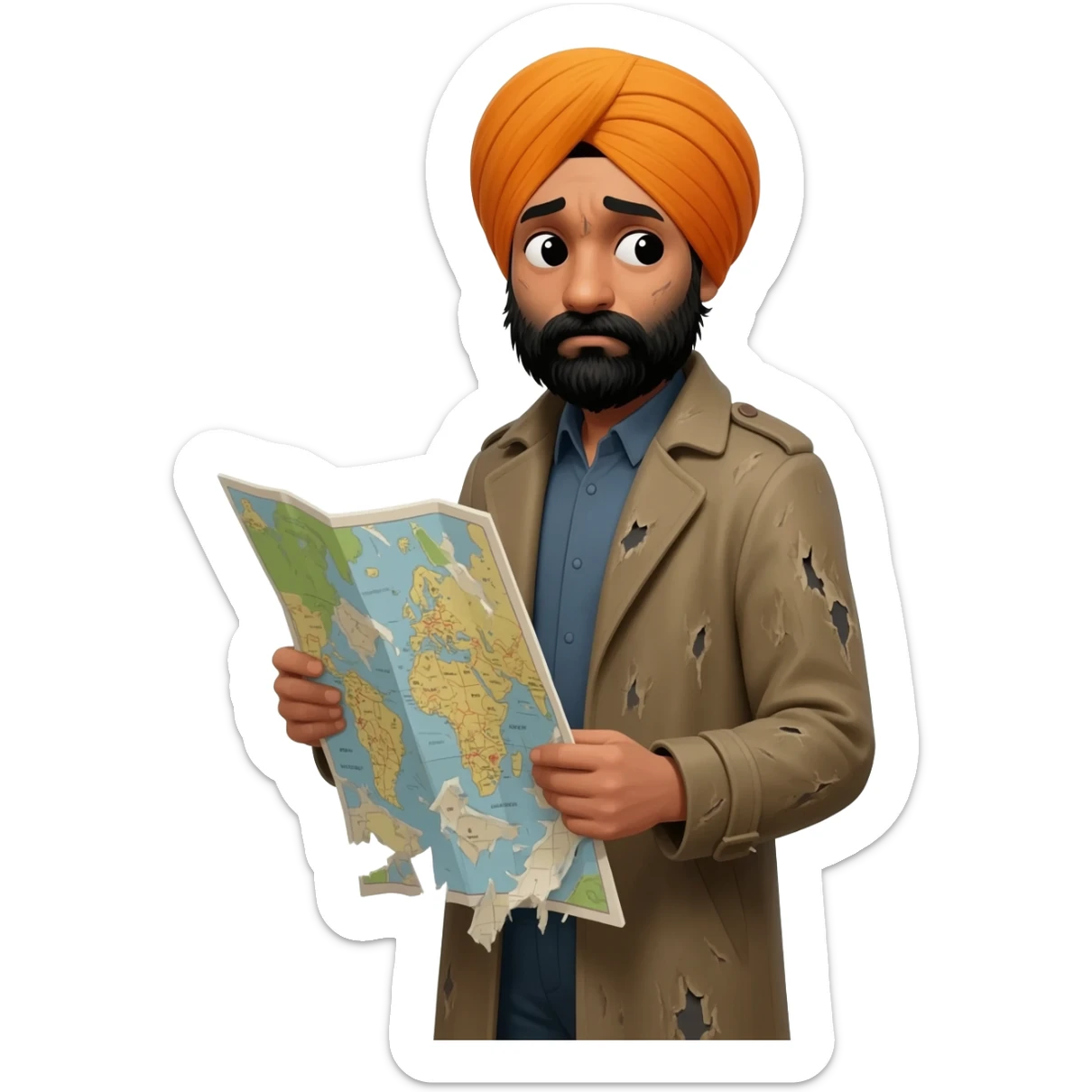 Lost and confused singh sticker