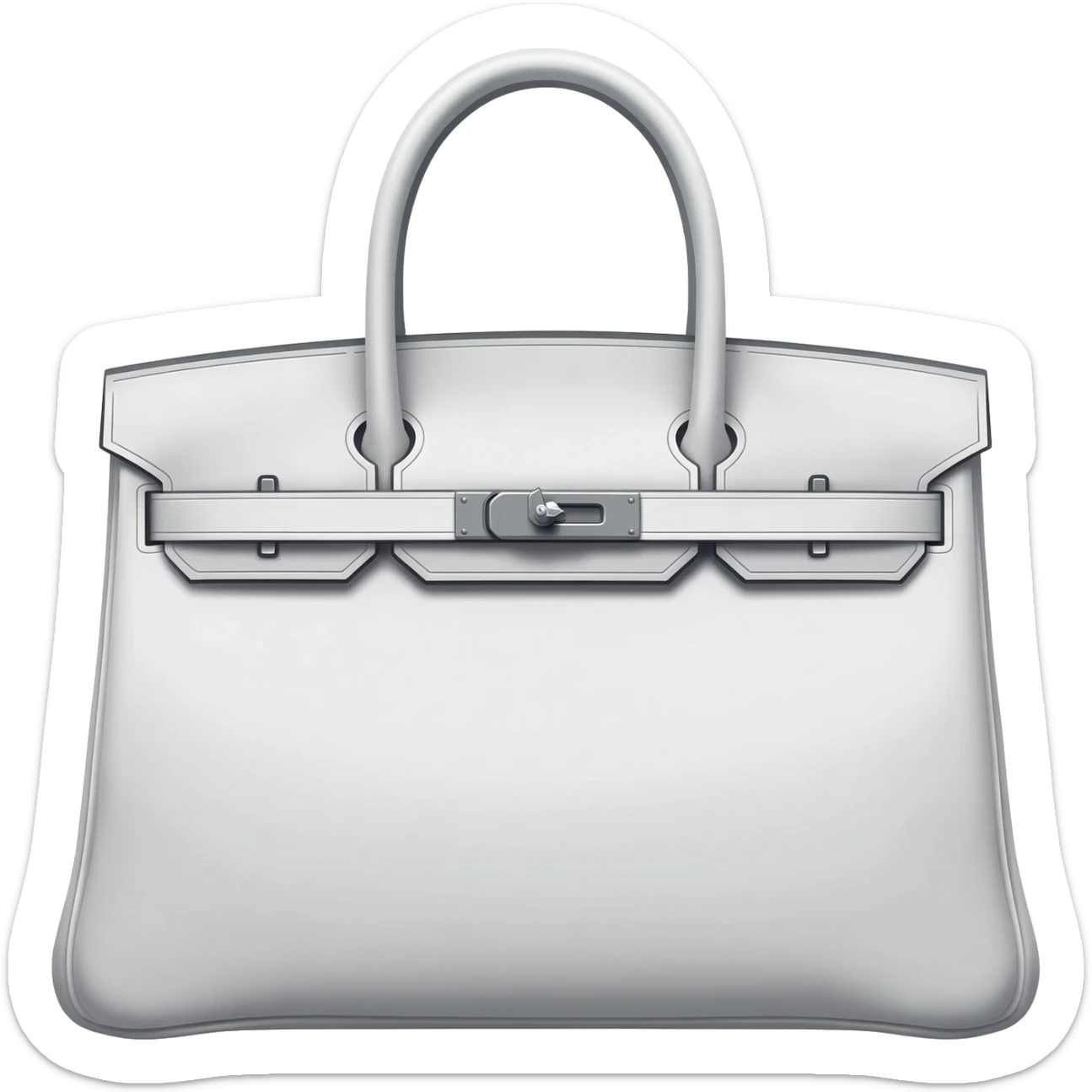 white birkin hermes bag sticker