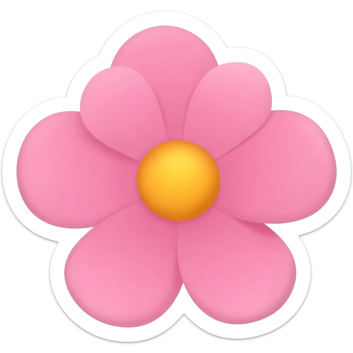 Pink flower pink flower sticker