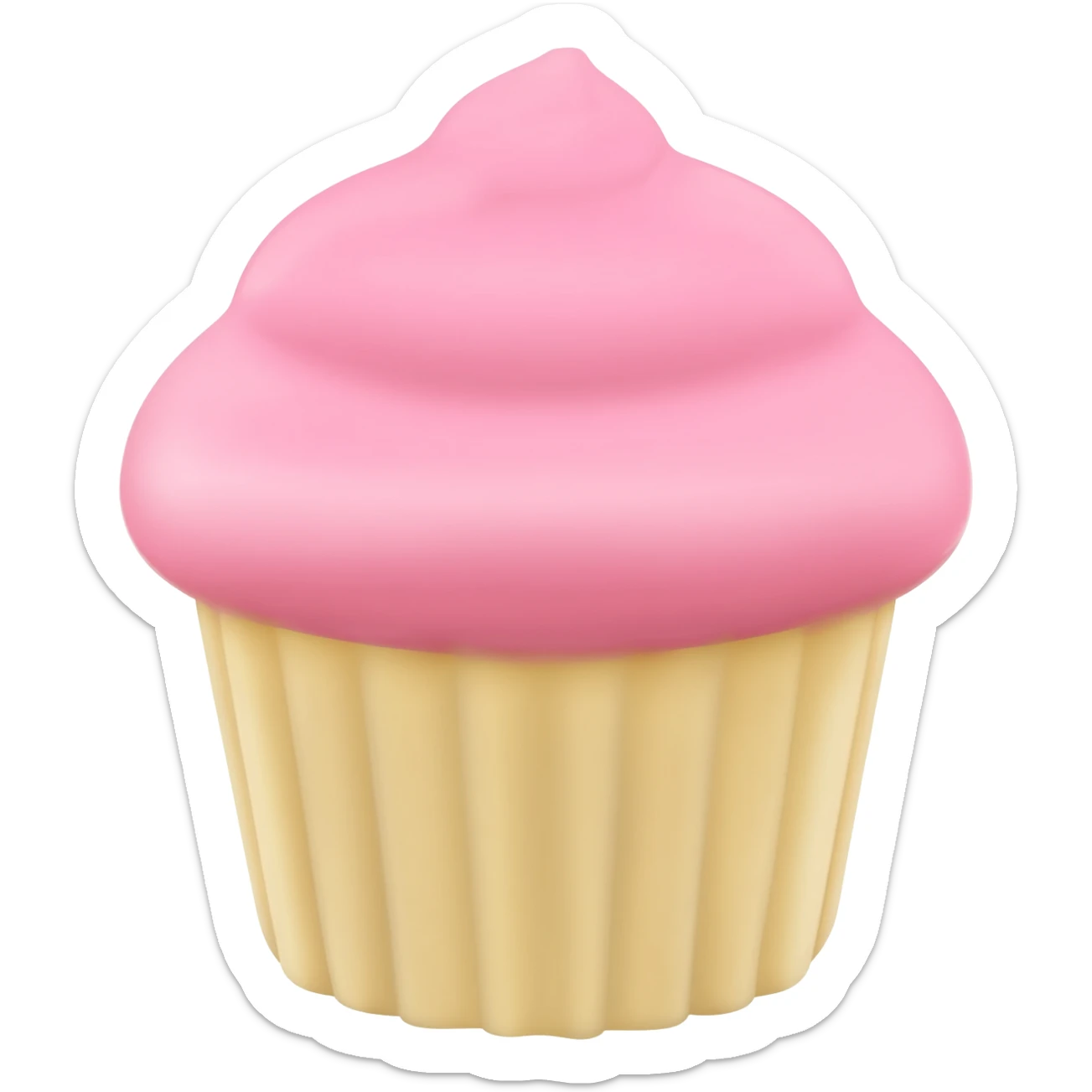 Cupcake with pink icing sticker