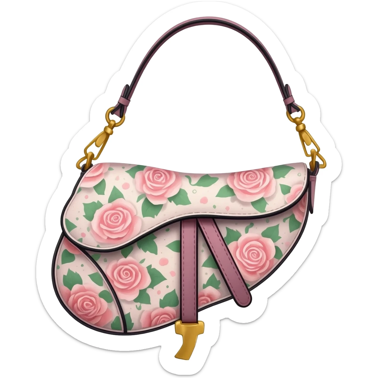 floral dior saddle bag sticker