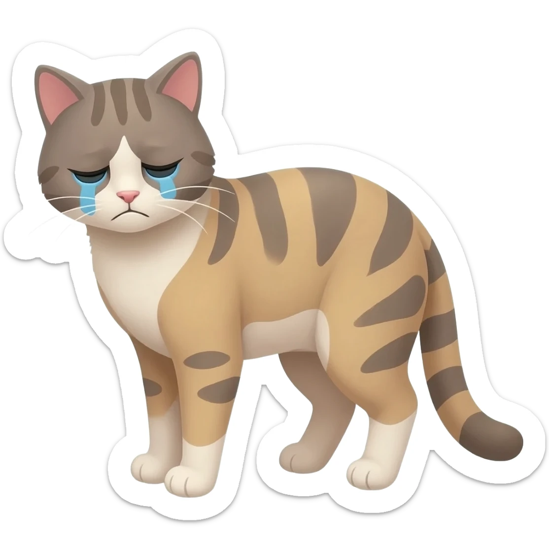 sad cat sticker