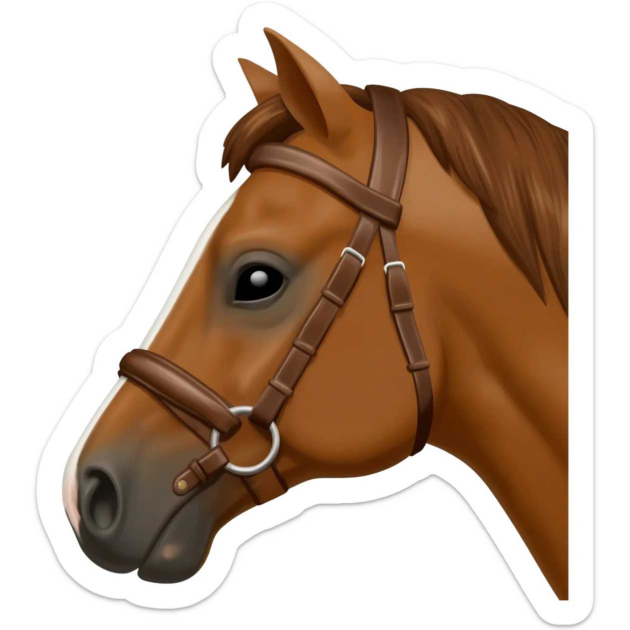 Focus only on the horses head, with blinders on it.  Add side blinders to the horse. sticker