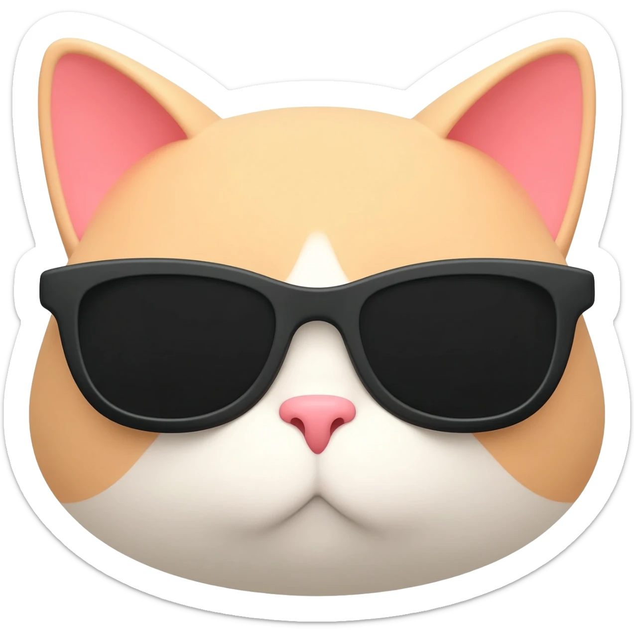 Cat wearing sunglasses sticker