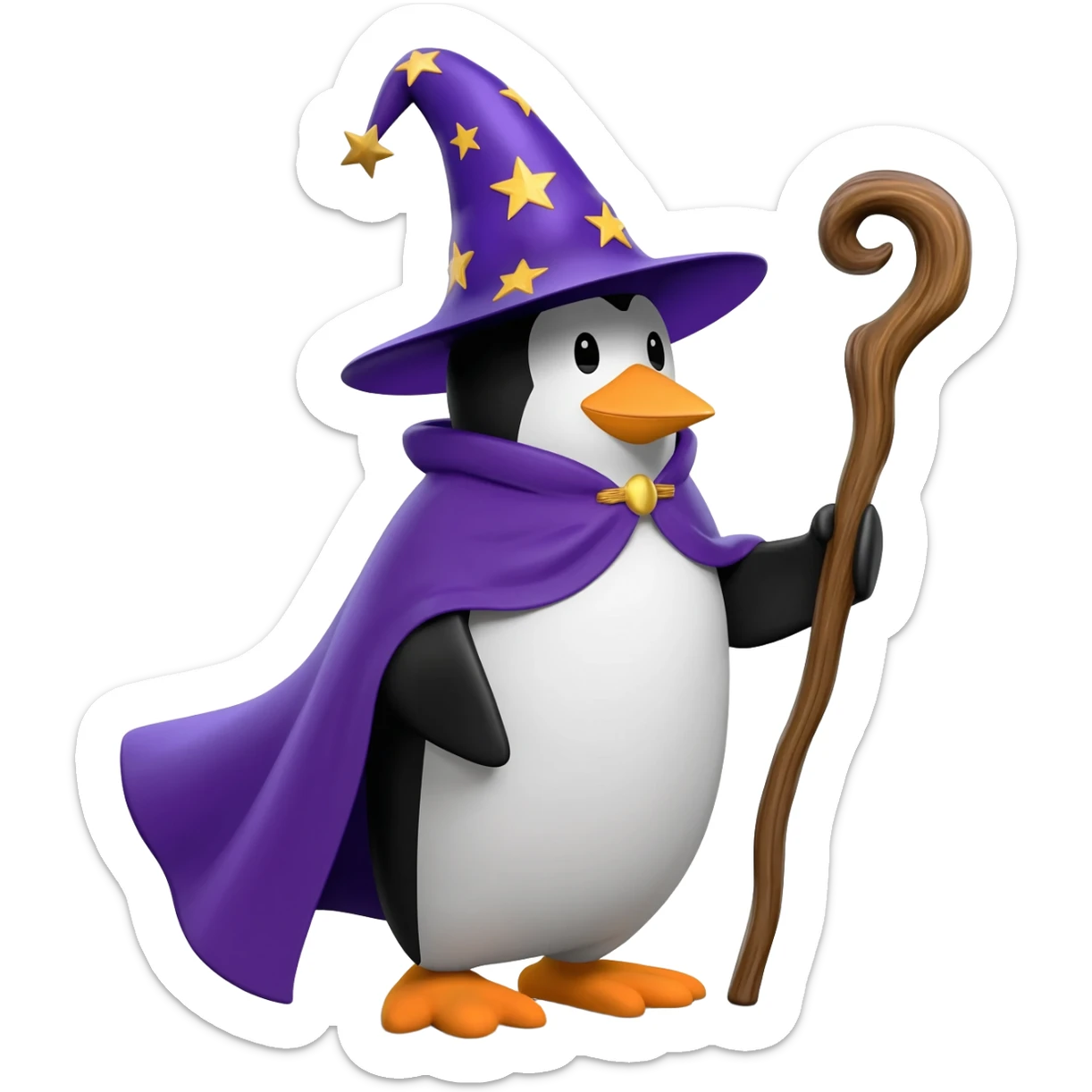Penguin Wizard sticker