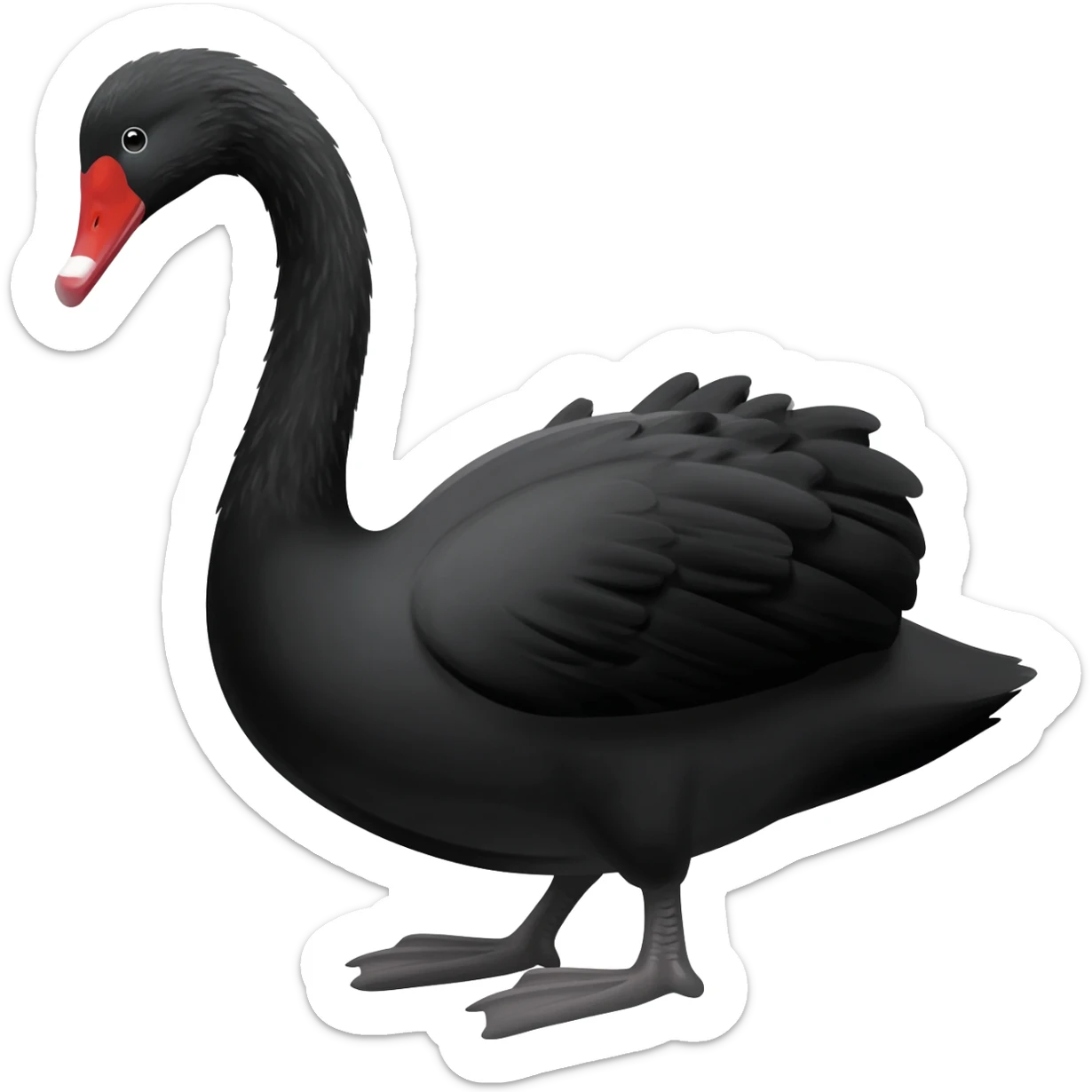 Black swan sticker