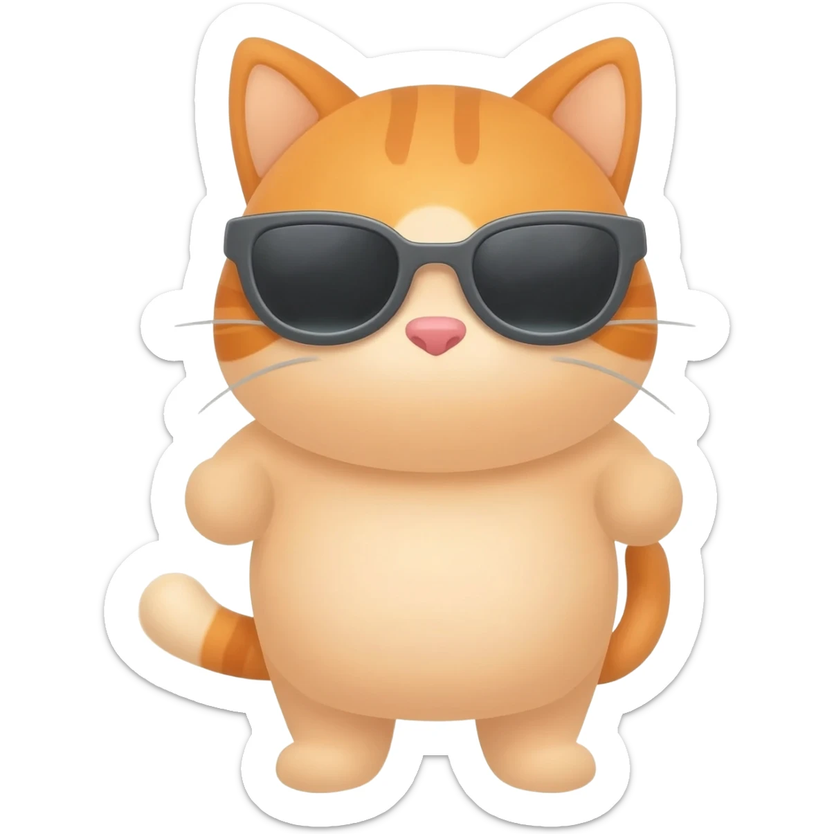 Cat wearing sunglasses sticker
