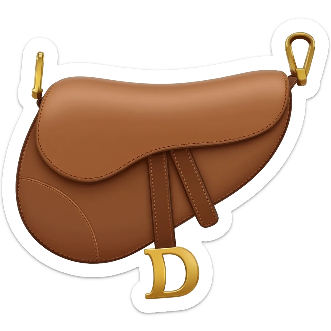 brown dior saddle bag sticker