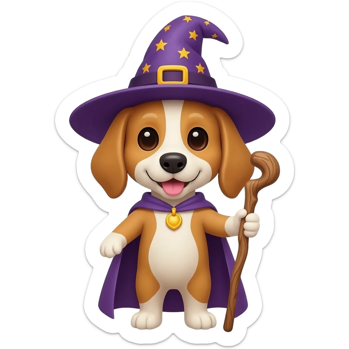 Dog wizard sticker