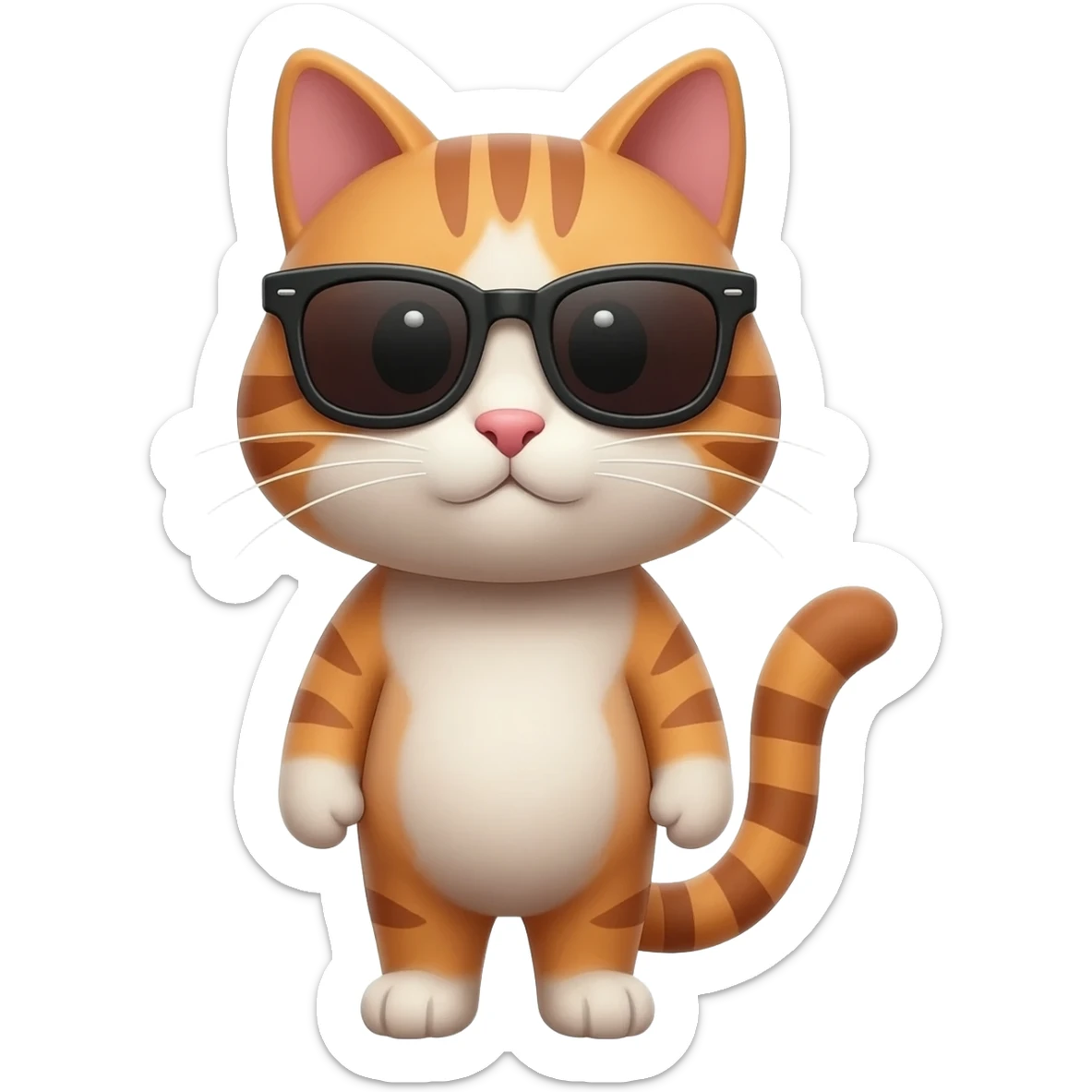 Cat wearing sunglasses sticker