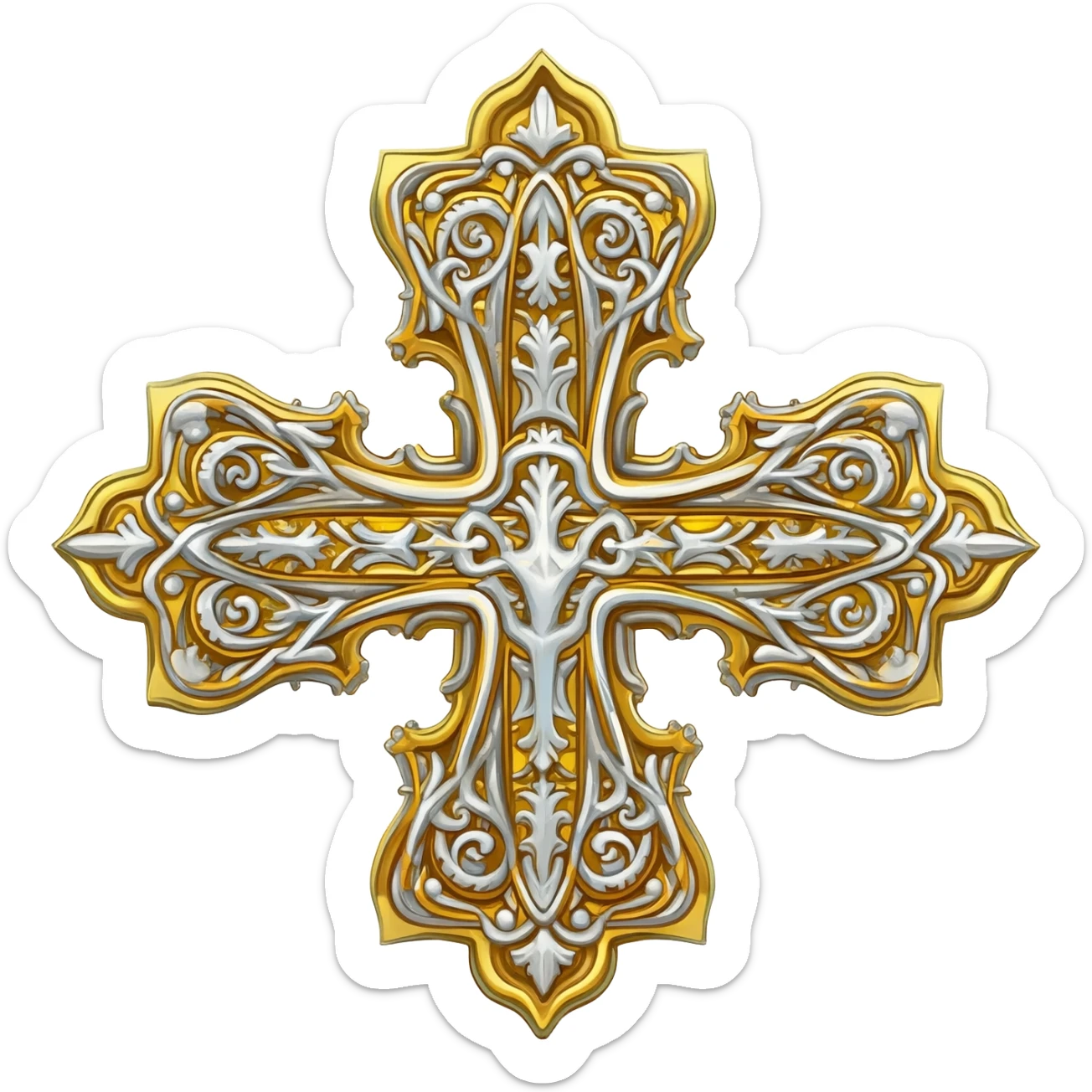 Papal cross emoji sticker