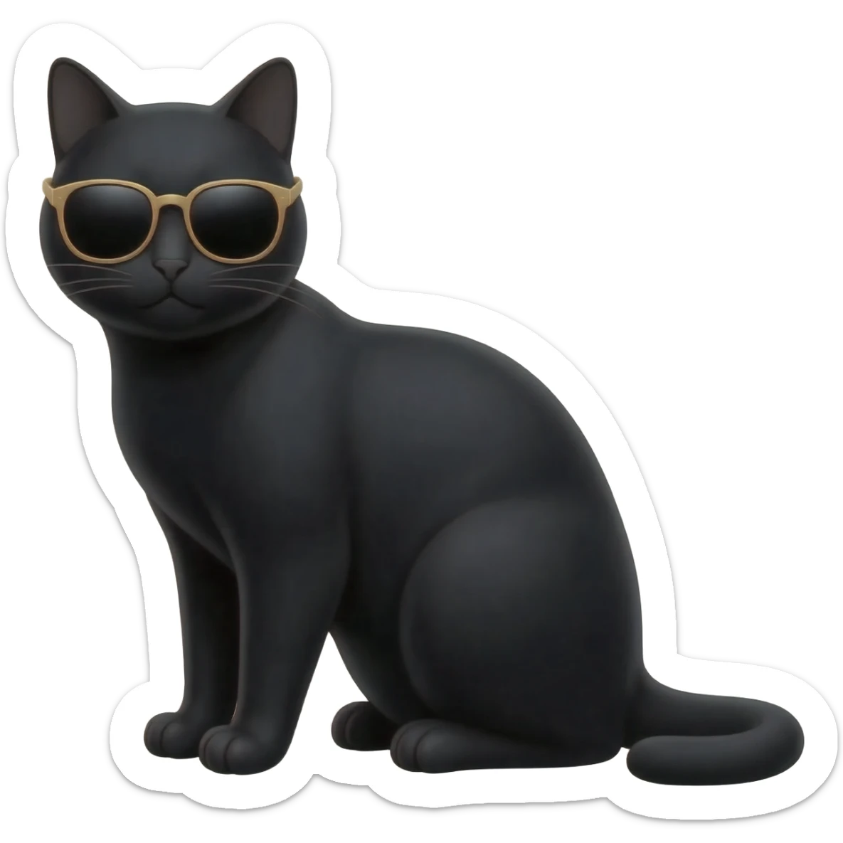 Cat wearing sunglasses sticker