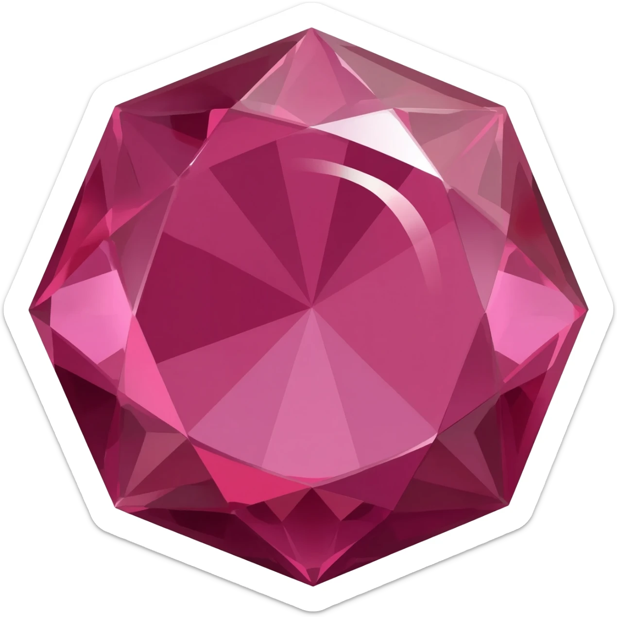 5. giant ruby gemstone shining sticker
