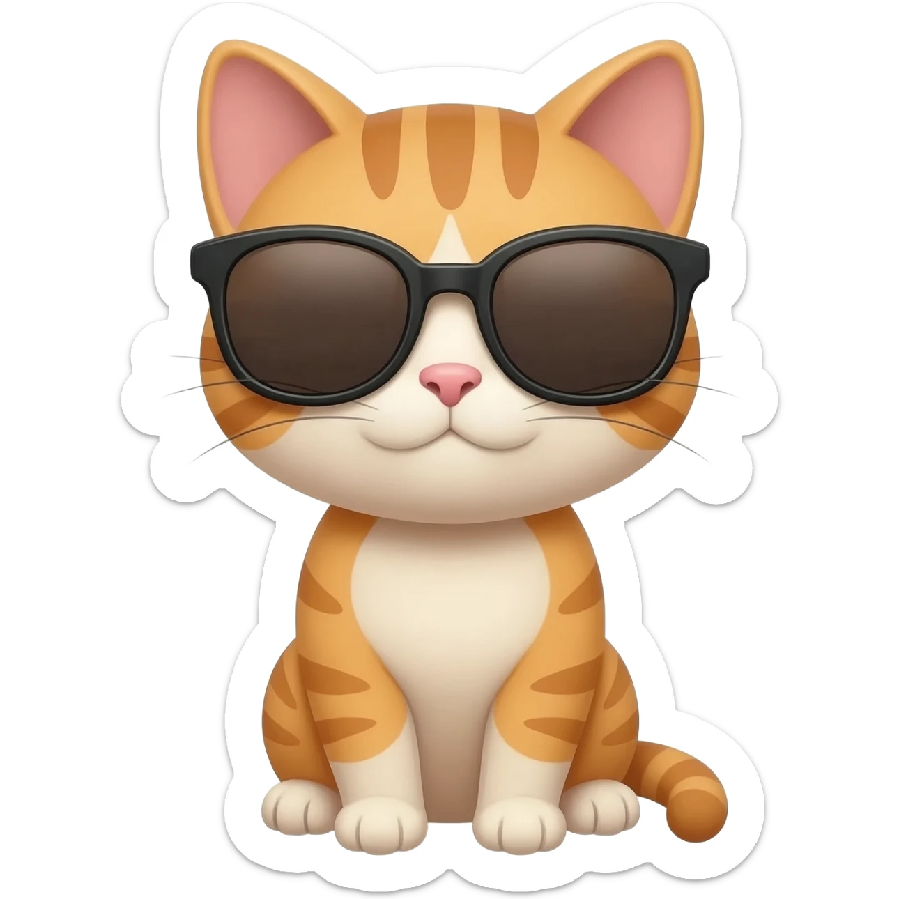 Cat wearing sunglasses sticker