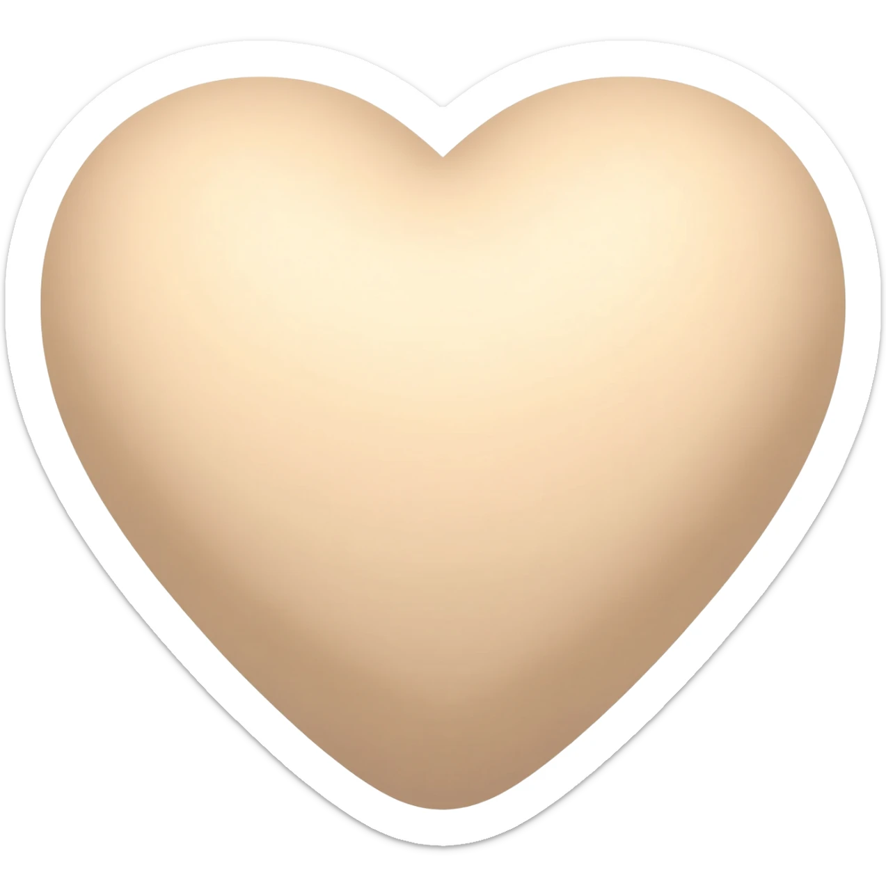 Beige heart sticker